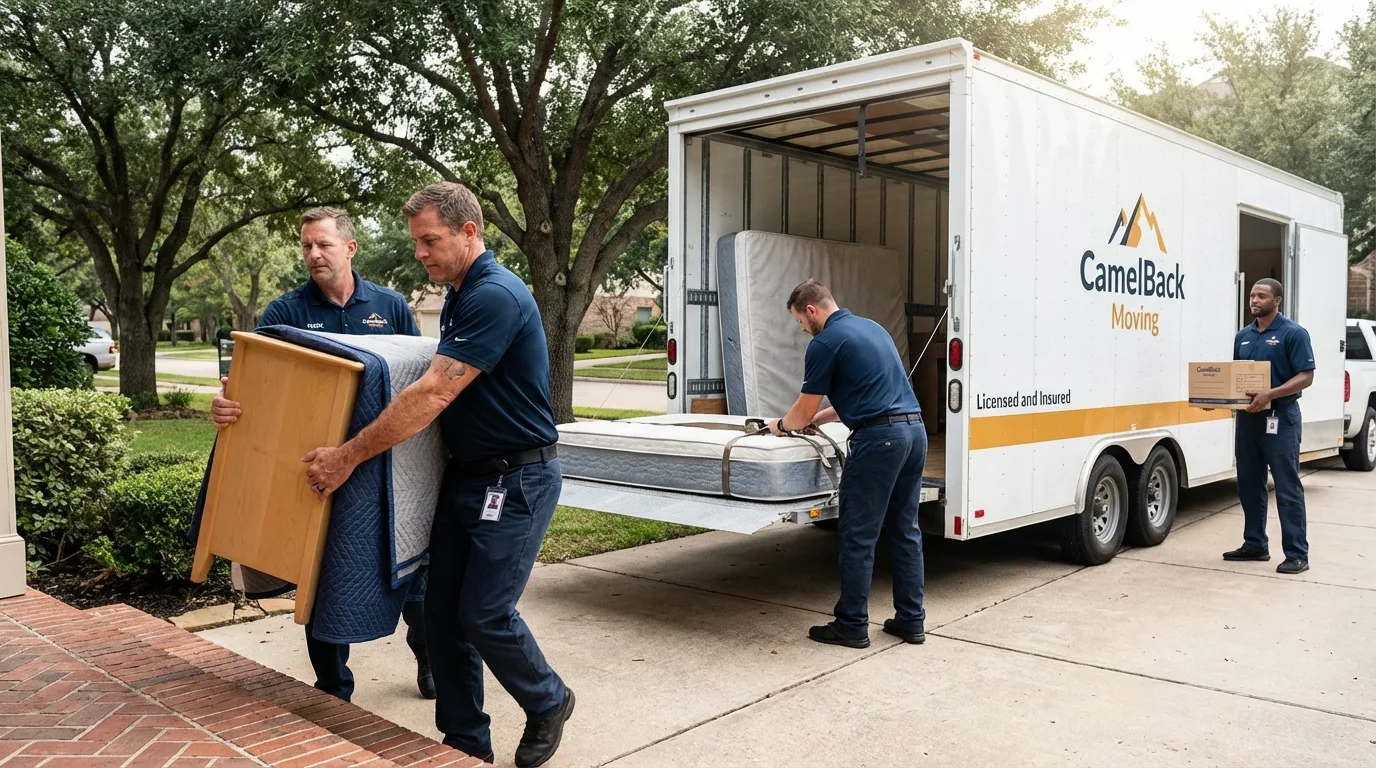 Crew loading residential truck for cross-state move from Terrace Park, OH