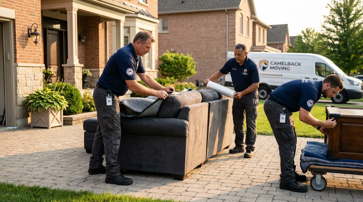 Large estate moving crew wrapping furniture in Terrace Park, OH
