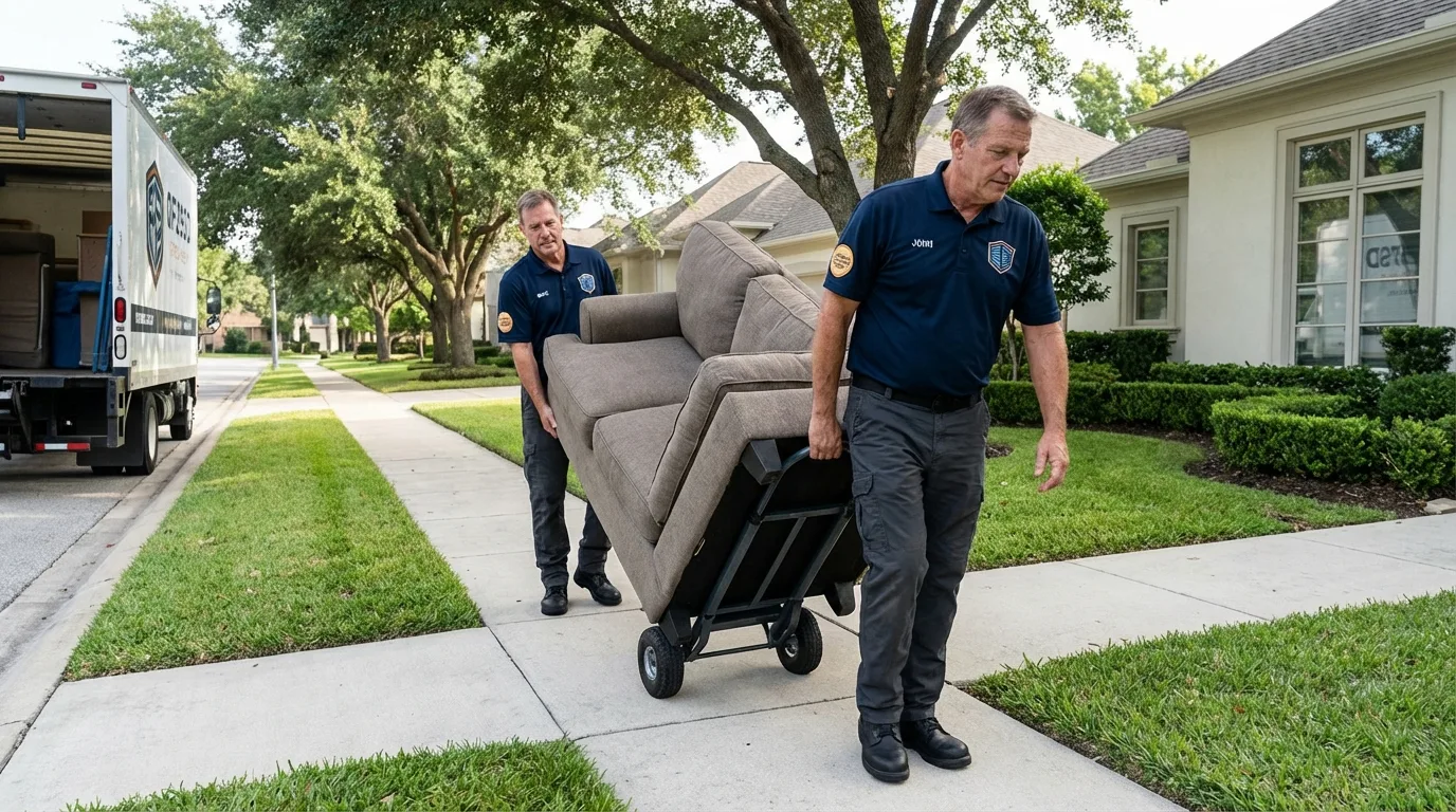 Local residential moving crew loading furniture in Terrace Park, OH